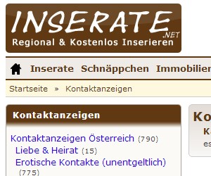 Inserate.net - Kontaktanzeigen